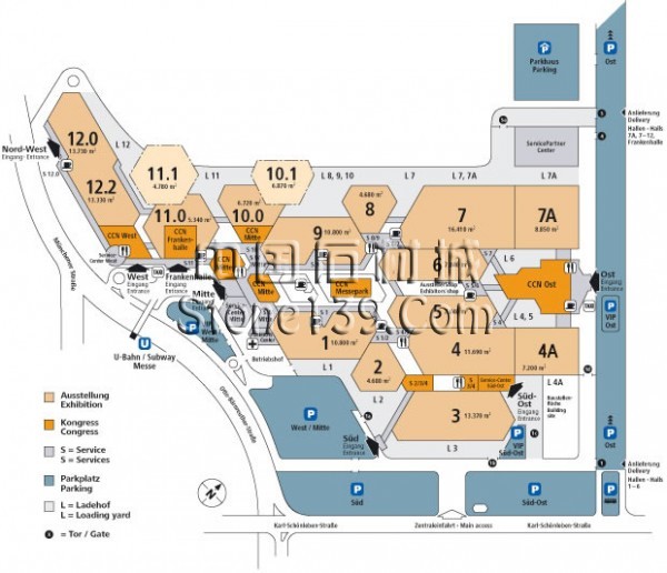 德国纽伦堡国际展览中心平面图