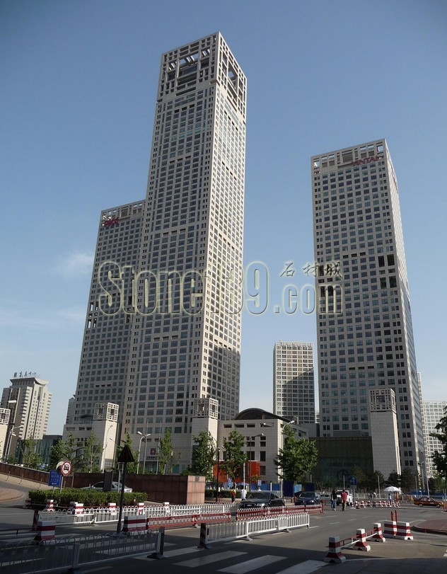 虾红G681外墙干挂应用之北京银泰中心