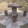 寿宁红石材桌子 凳子 庭院地板系列