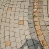 地铺石圆形图案铺贴广场应用