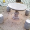 小区休息石材桌凳配套（一桌四凳）