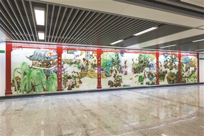 南京地铁站3号线的石材文化墙（图文）4