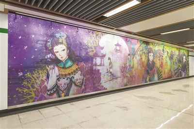 南京地铁站3号线的石材文化墙（图文）1