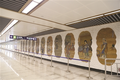 南京地铁站3号线的石材文化墙（图文）3
