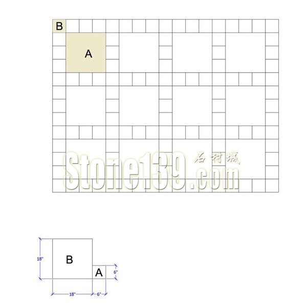 石材薄板铺地的十四种拼贴方法