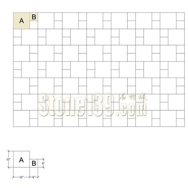 石材薄板铺地的十四种拼贴方法