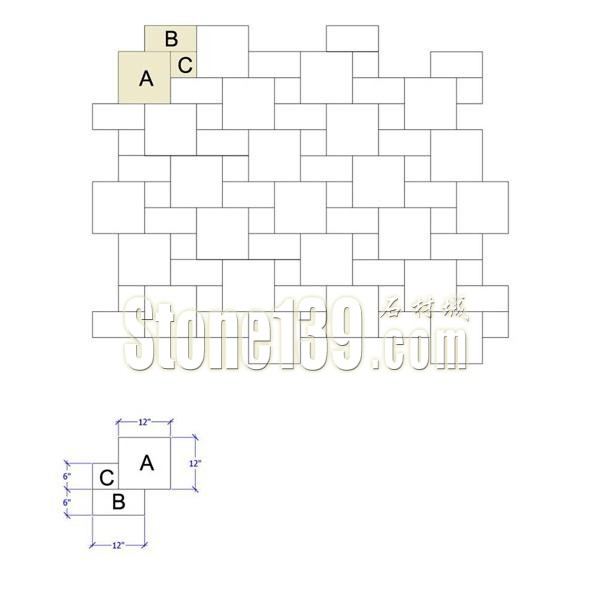 石材薄板铺地的十四种拼贴方法