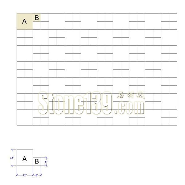 石材薄板铺地的十四种拼贴方法