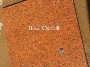光泽红映山红石材规格板石材批发厂商