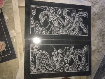 漳州黑色磨光碑石雕刻图案