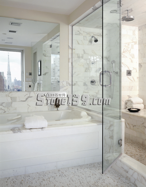 白色大理石家装应用之浴室系列