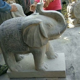 石雕汉白玉大象现货 青石小象现货促销石雕大象