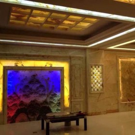 福建漳州平和县会所酒店石材背景墙