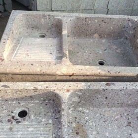 七彩石花岗岩洗衣池成品