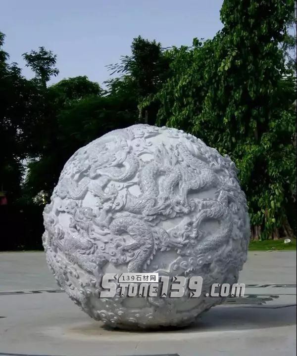 石雕龙球、圆球及浮雕