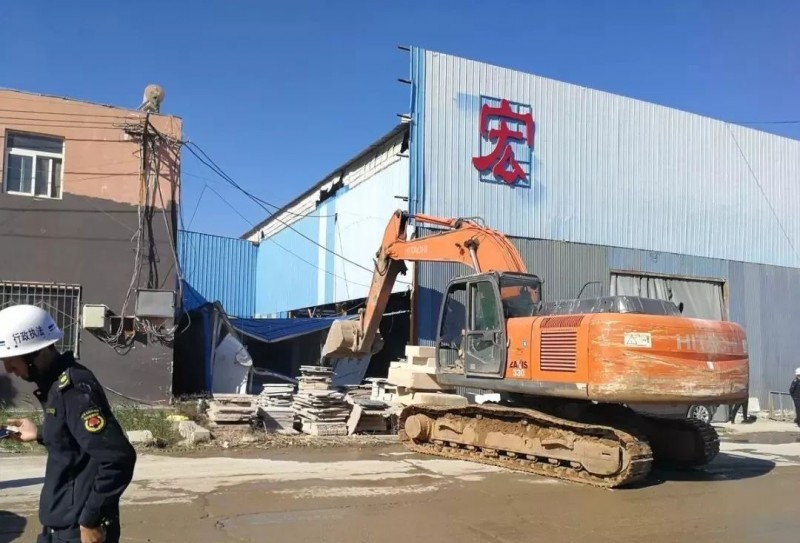 山东青岛市城阳区石材加工厂违建全部拆除