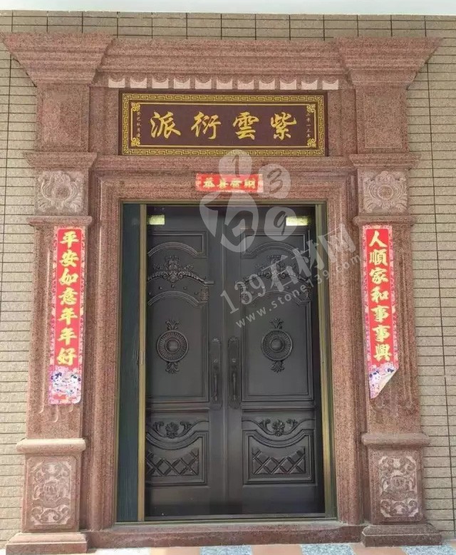 福建闽南地区乡村自建房大门石材案例欣赏