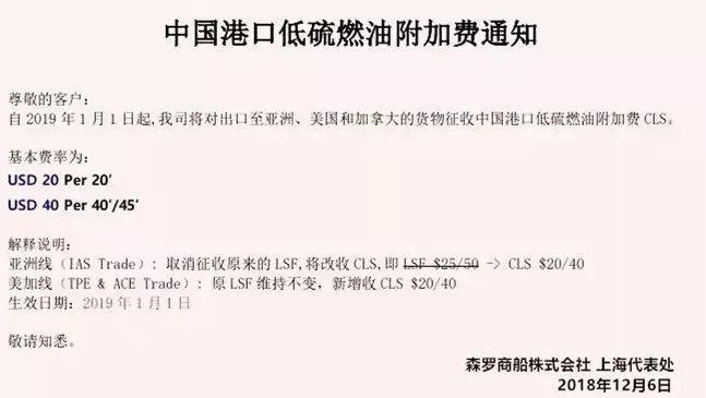 石材进出口｜1月1日起，全国口岸将统一征收低硫燃油附加费！