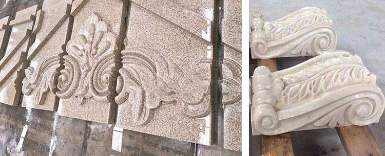 平雕圆雕两用石材雕刻机用于别墅装潢