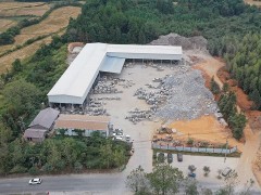 江西芝麻黑花岗岩工厂厂房航拍