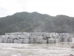 河南南阳花岗岩矿山 梨花红 梨花白矿区荒料