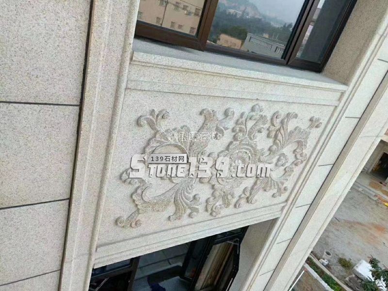 黄锈石别墅外墙干挂雕花 仿形线条_供应产品_鑫银瑞
