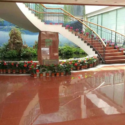 中国红大厅地面 楼梯板 内装