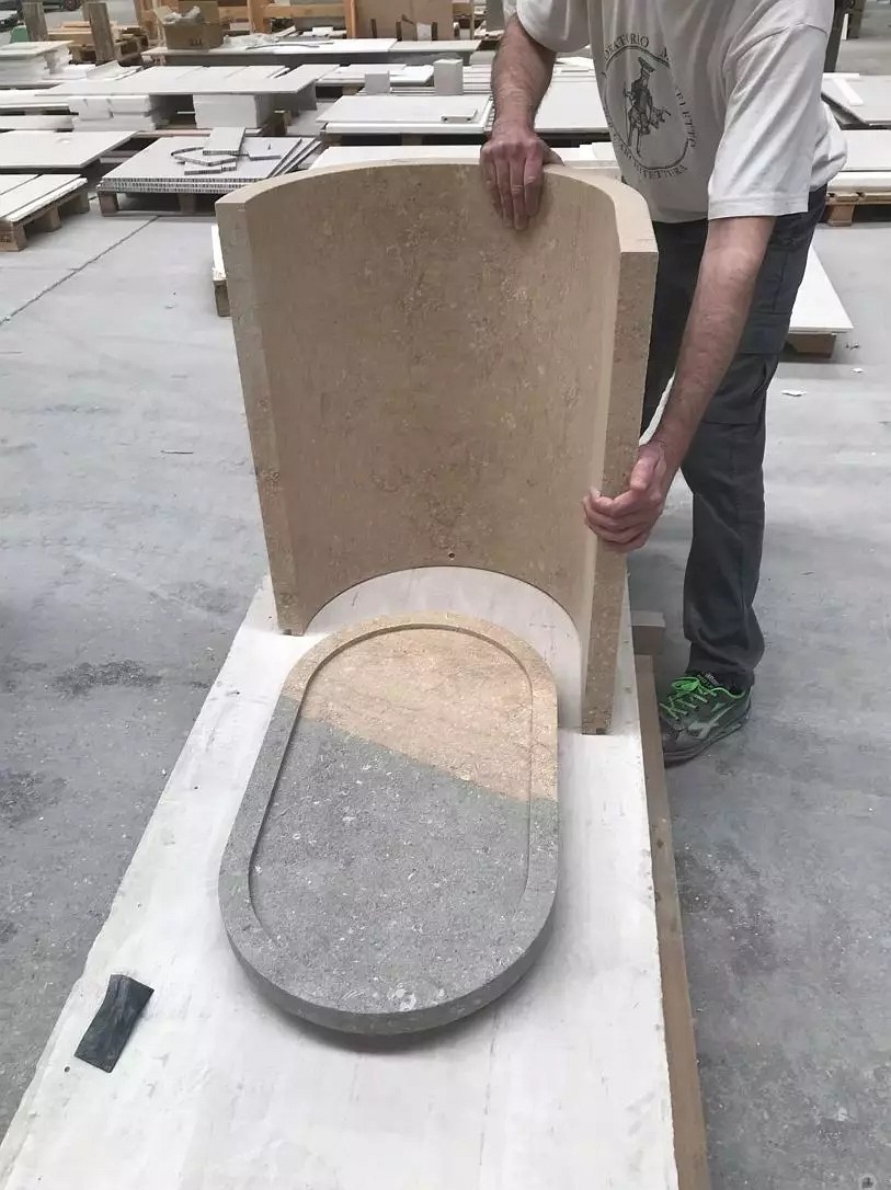 你说石材有色差是次品，那是你没遇上好设计