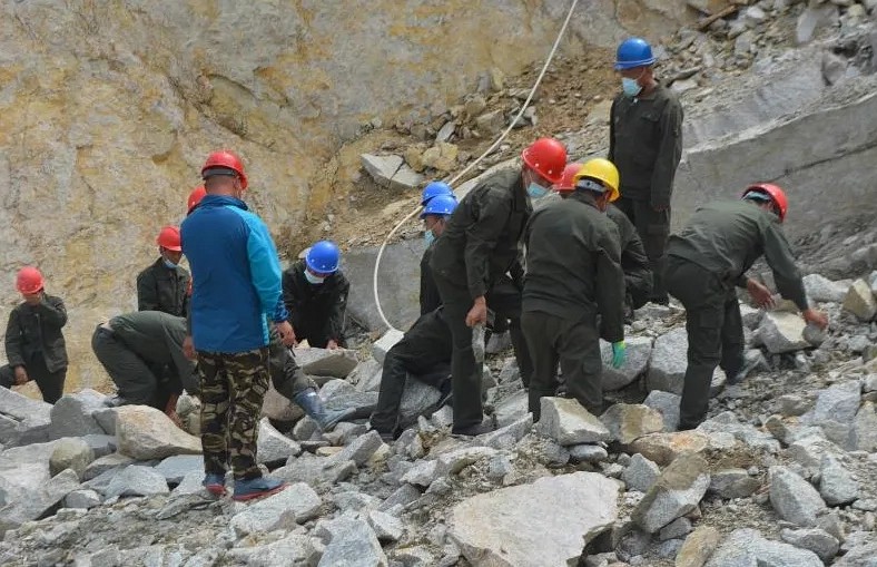 吉林蛟河市开展非煤矿山事故应急救援演练