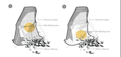 石材废矿中盖摩天大楼：嵌入自然喀斯特地形（石灰石）中的高建筑