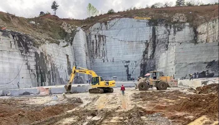 广西梧州市岑溪市花岗岩矿山芝麻黑石材欣赏