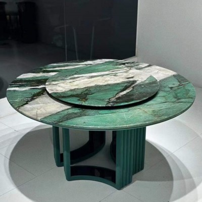 绿色圆桌双桌面 奢石百达翡翠系列