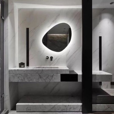 卫浴空间装饰选择卡拉拉白大理石