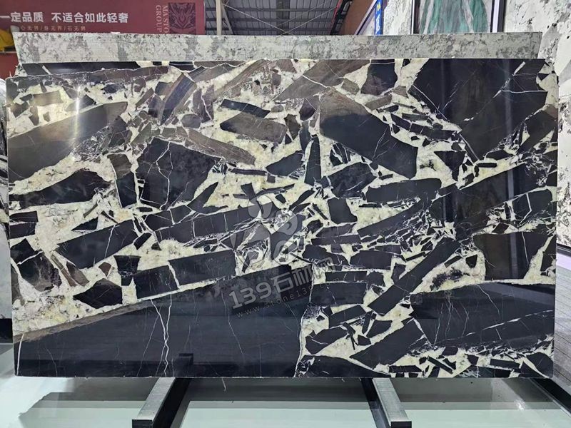 捡漏的特价宝格丽黑大理石餐桌圆桌